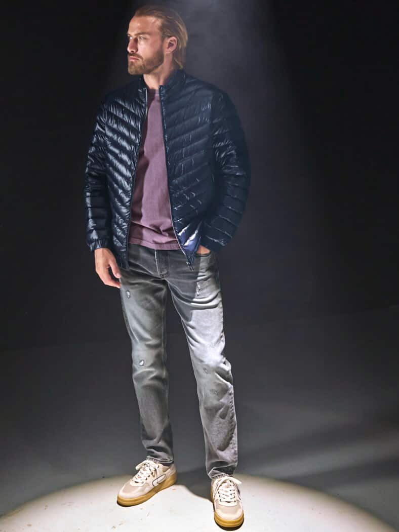 Durchblicker-Daunenjacke navy