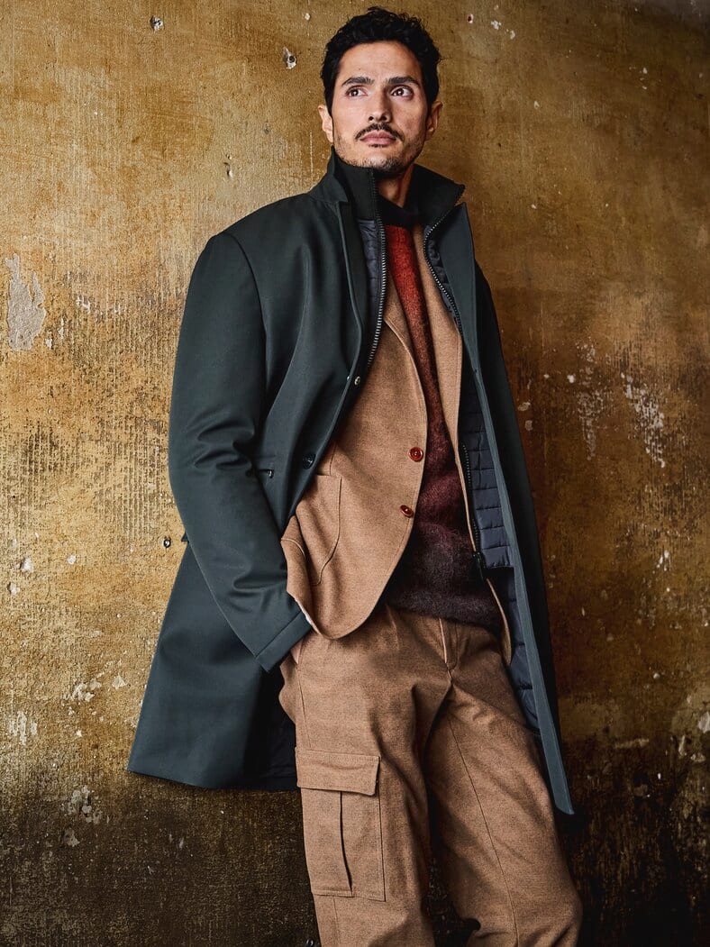 Streifzug-Mantel navy