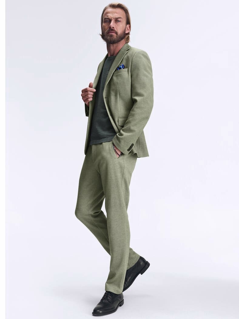 Frisches Jerseyanzugsakko khaki