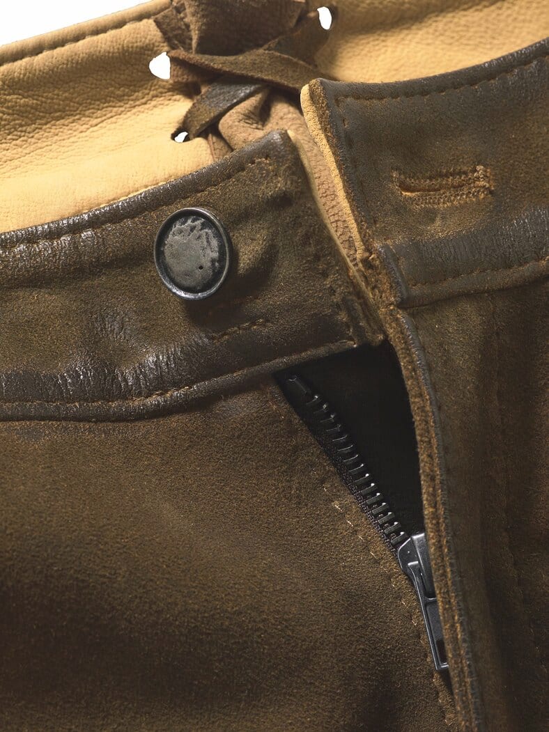 Kernige Cargo-Lederhose krachlederbraun