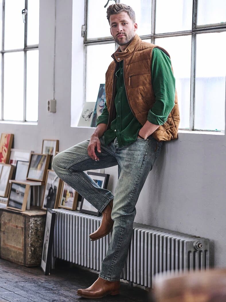 Antic Stiefelette cognac