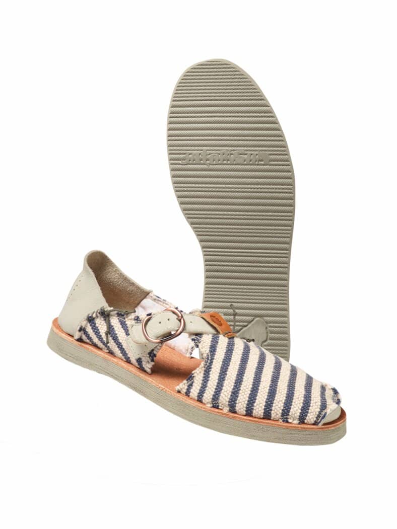 Sommerschuh Benirras Streifen weiß/blau