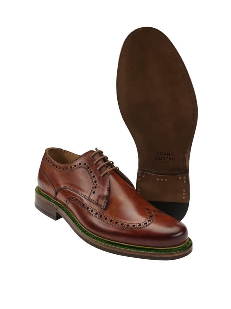 Handwerkskunst-Budapester braun/grün