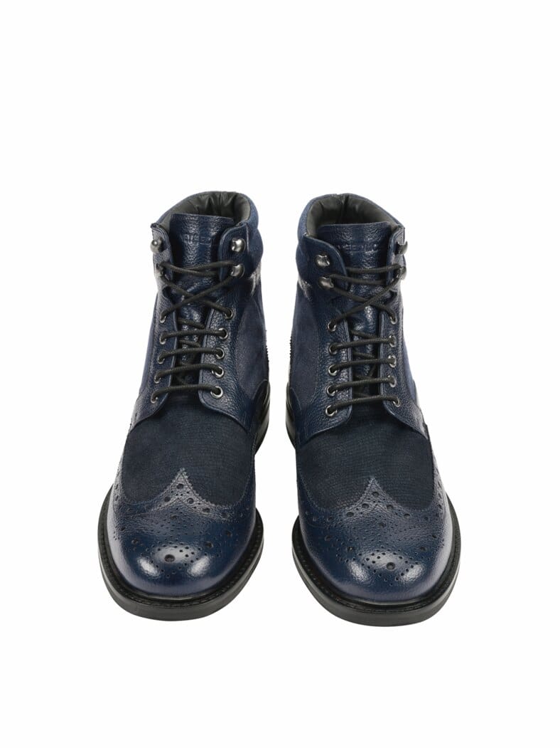 Jeans-Brogue-Boot navy