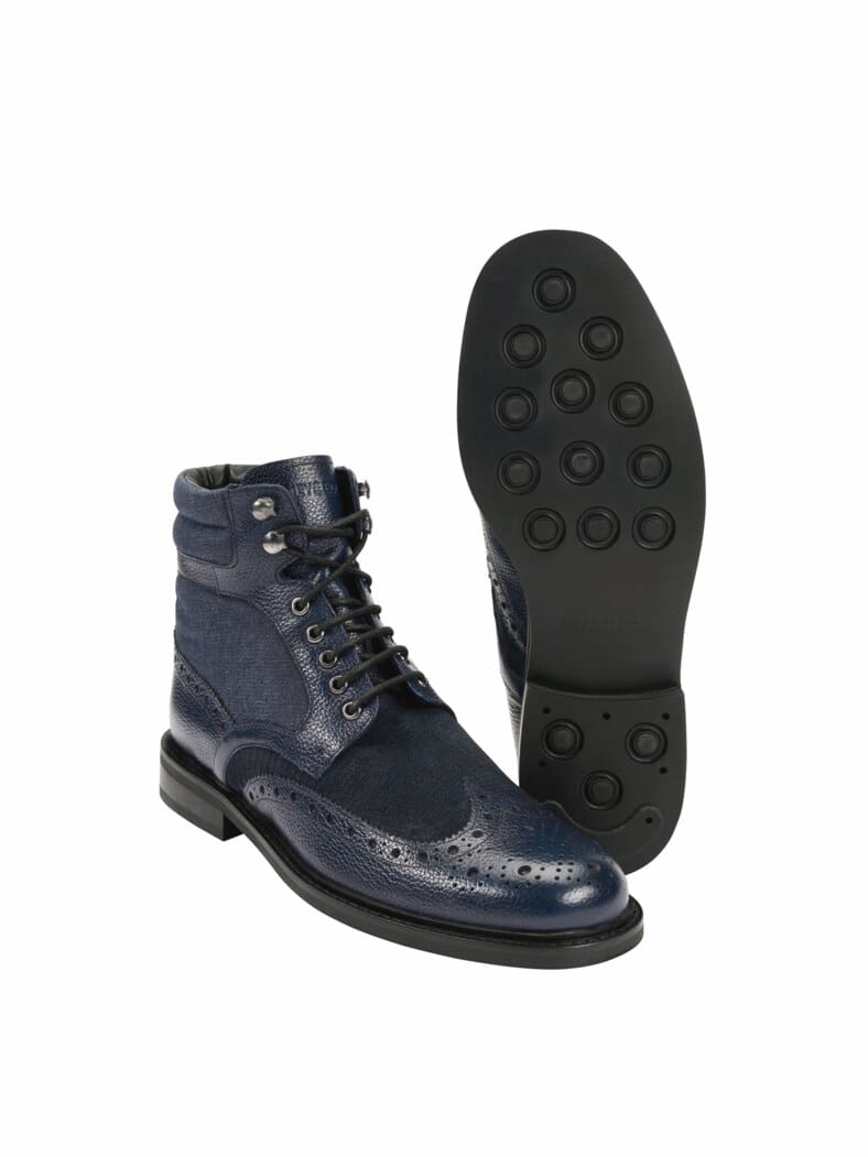 Jeans-Brogue-Boot navy
