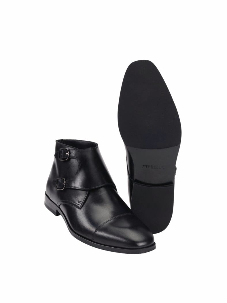 Doppelmonk Stiefel schwarz