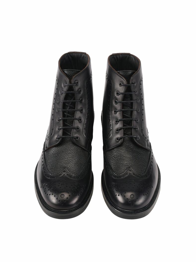 Brogue-Boot nachtschwarz