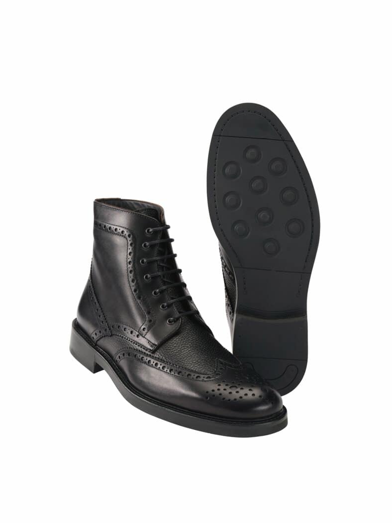 Brogue-Boot nachtschwarz