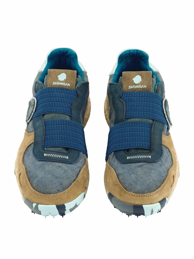 Leinen-Sneaker Chacrona denimblau/erde