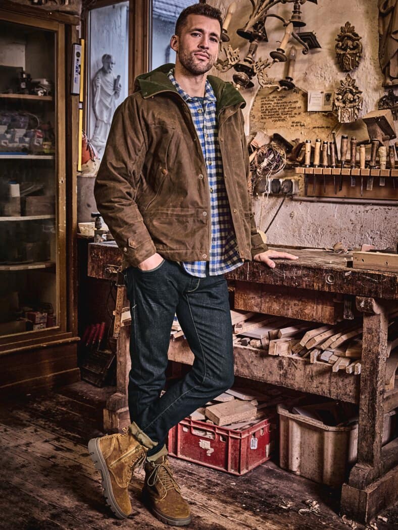 Satorisan Unalome-Zip-Boot tabak-braun