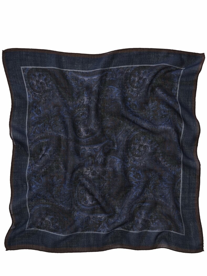 Italienisches Paisley-Tuch indigo