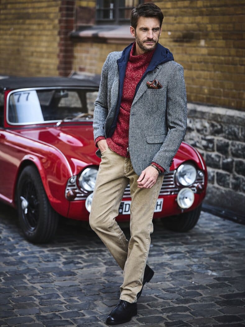 Royales Seidentuch navy-stewart-check