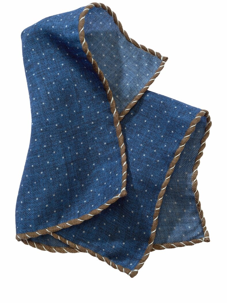 Kanten-Kunst-Einstecktuch indigo