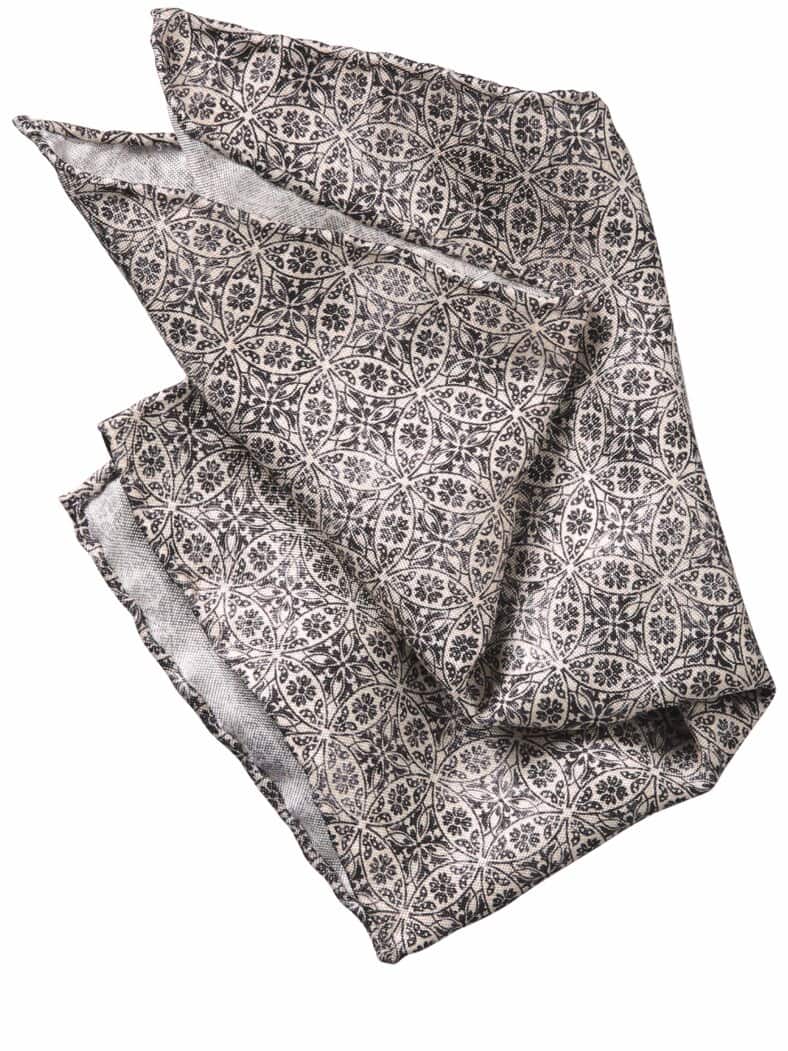 Azulejos-Einstecktuch Karo fliesengrau