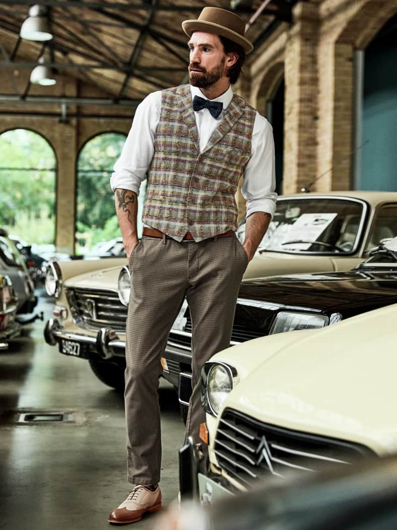 Rüde Wollschleife blau