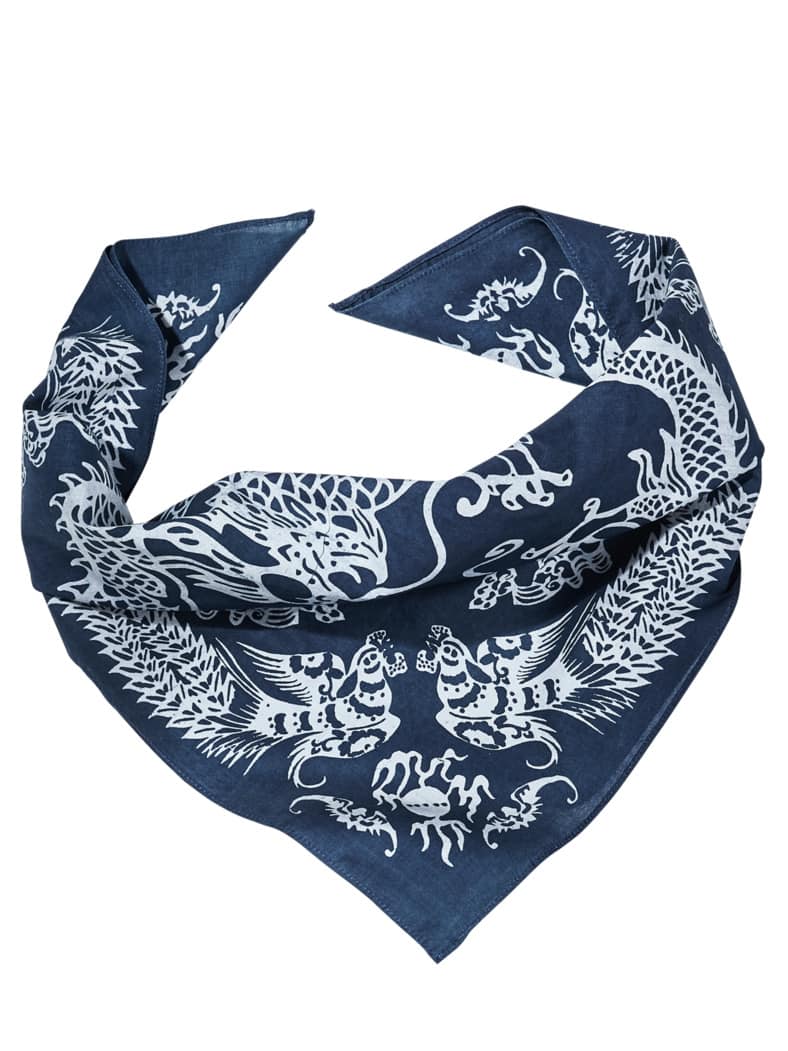 Indigo Bandana tinte/weiß