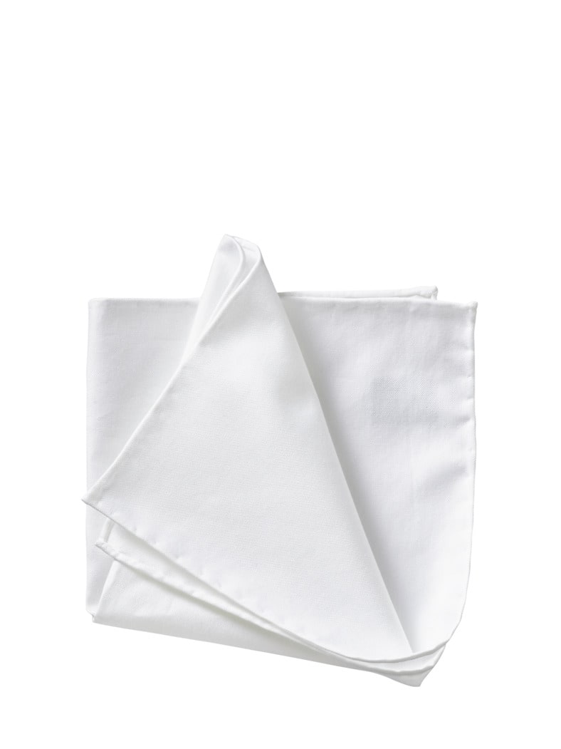 Oxford-Einstecktuch weiß