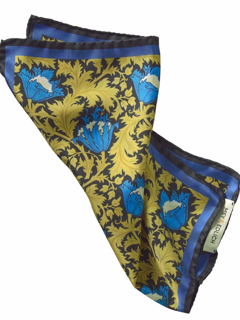 Art-deco-Einstecktuch azzuro/oro
