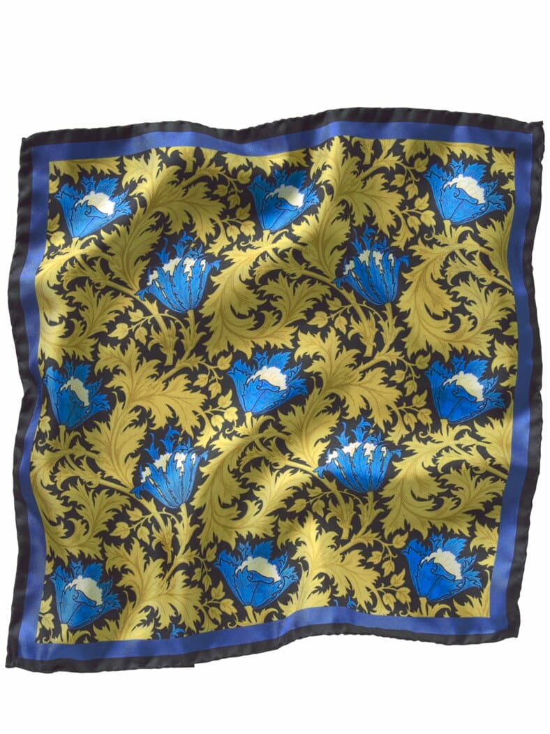 Art-deco-Einstecktuch azzuro/oro