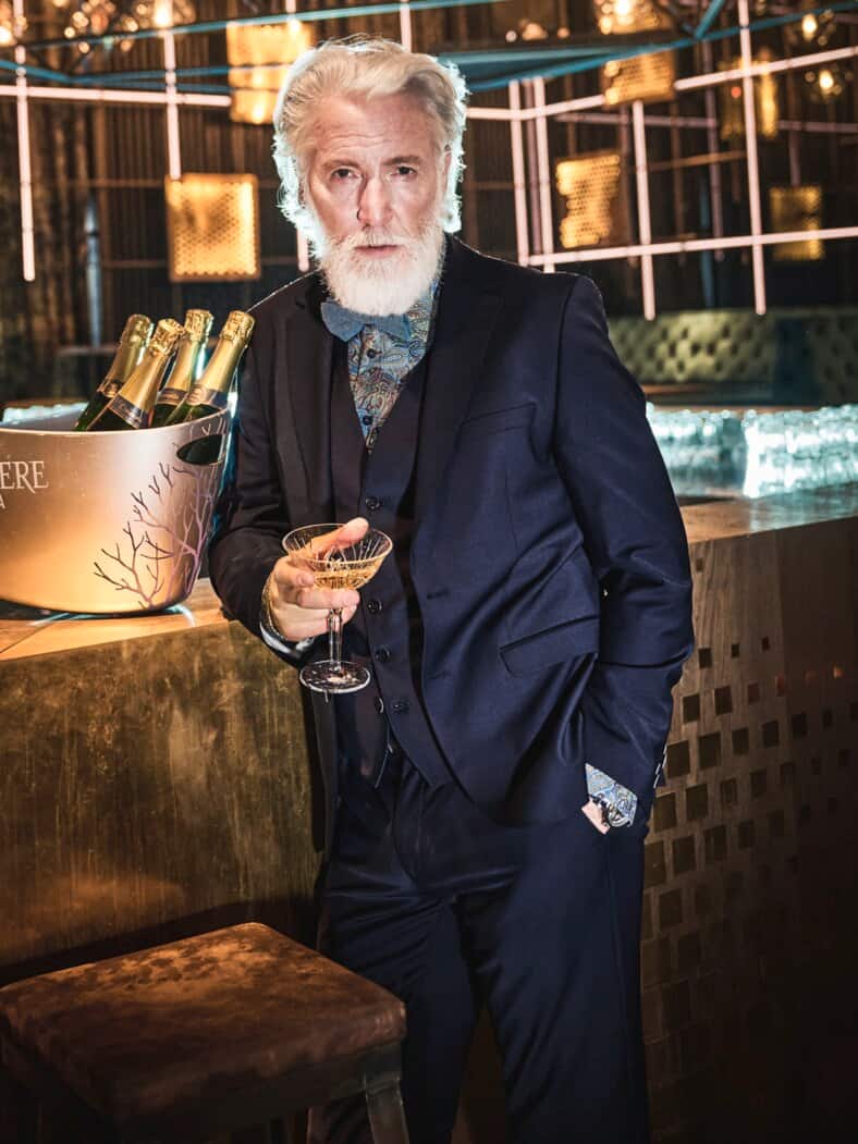 Raue Schleife meerblau