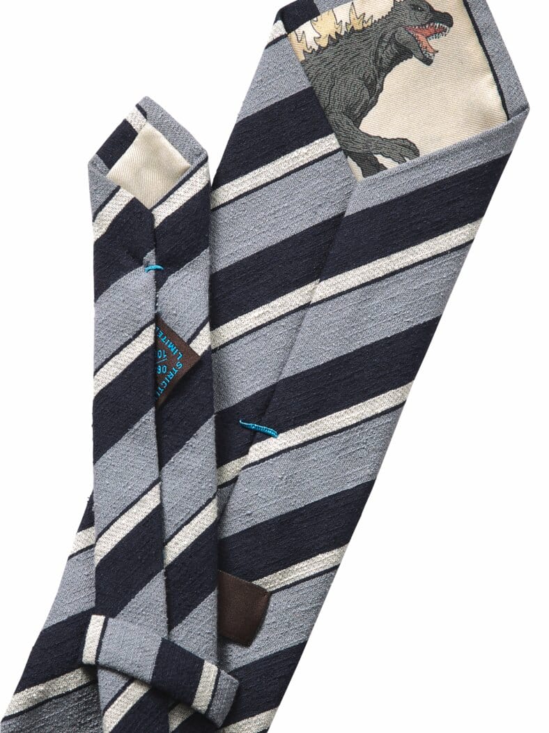 Matte Krawatte marine/stahl