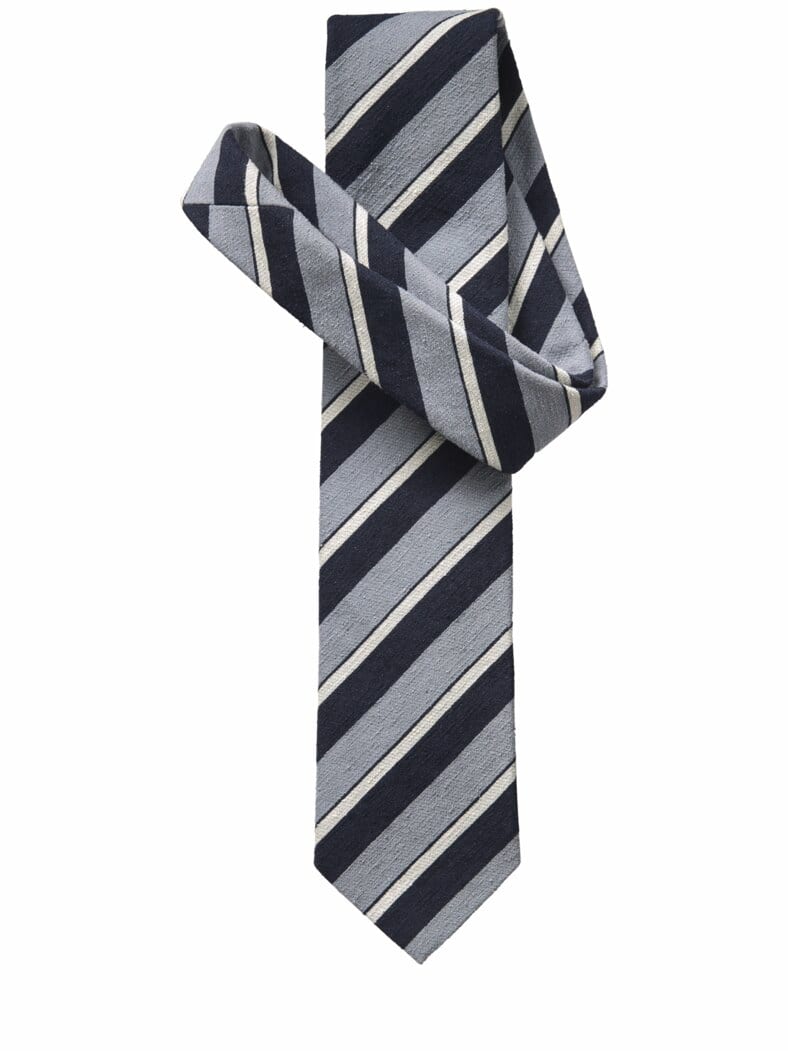 Matte Krawatte marine/stahl