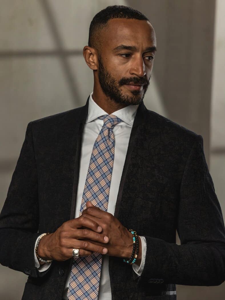 Trofeo-Krawatte blau/beige