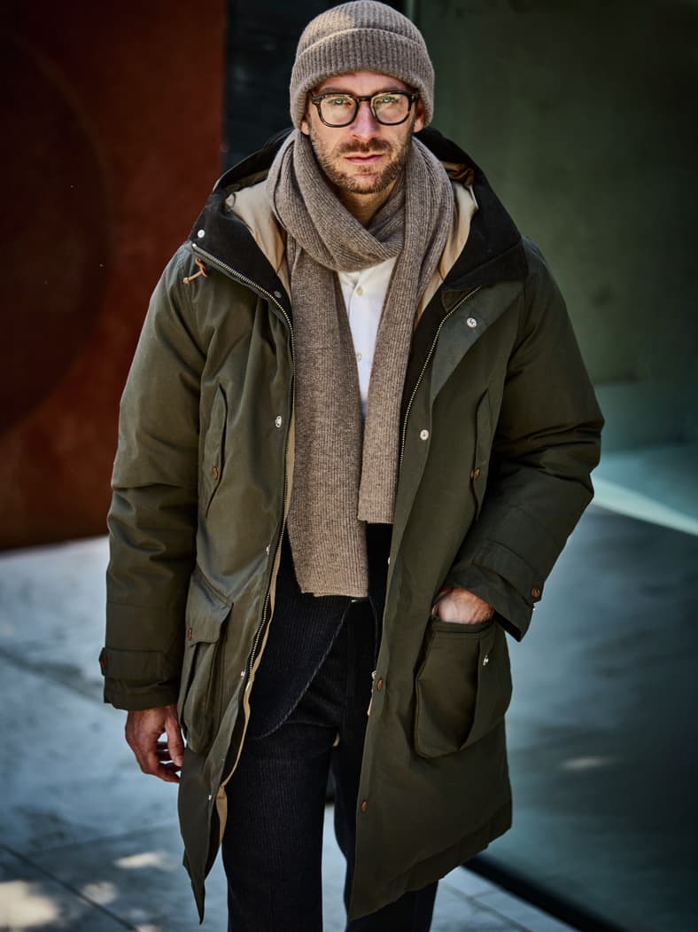 Luxusgut-Kaschmirschal braun melange