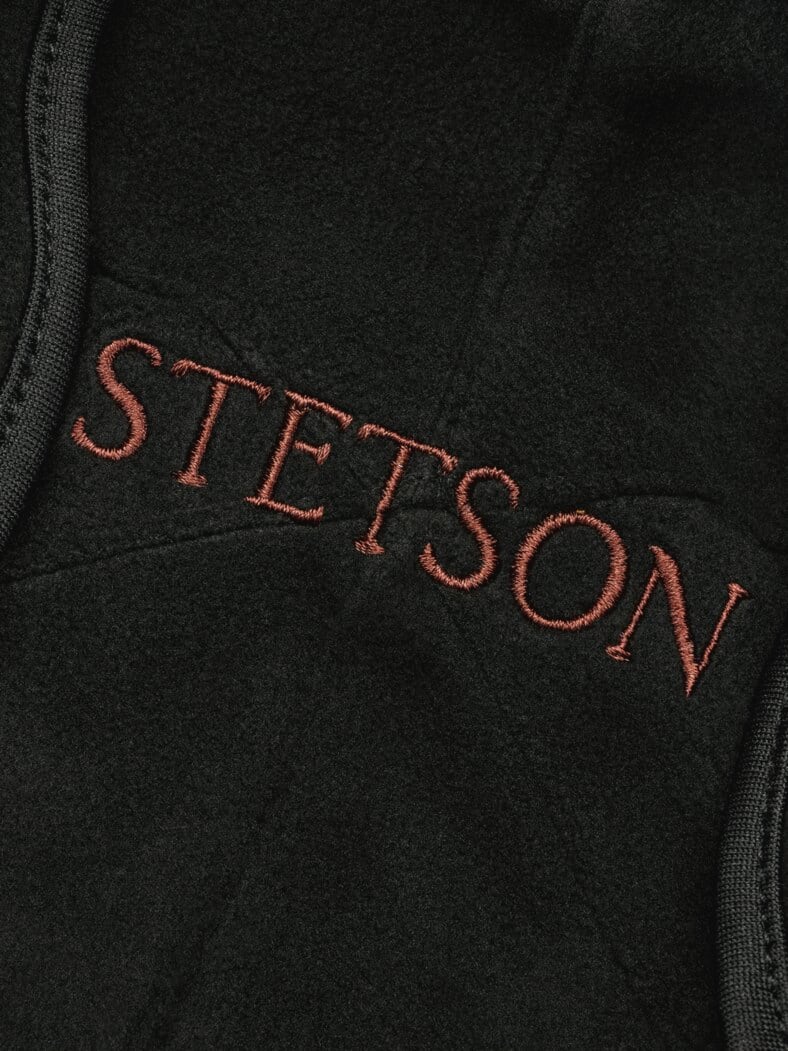 Leder-Baseballcap nachtschwarz