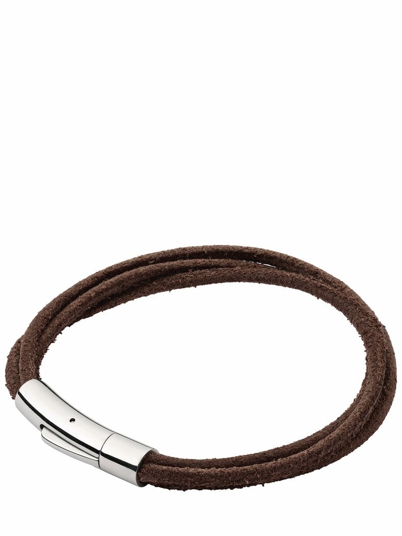 Wickelwerk-Armband tabak/stahl