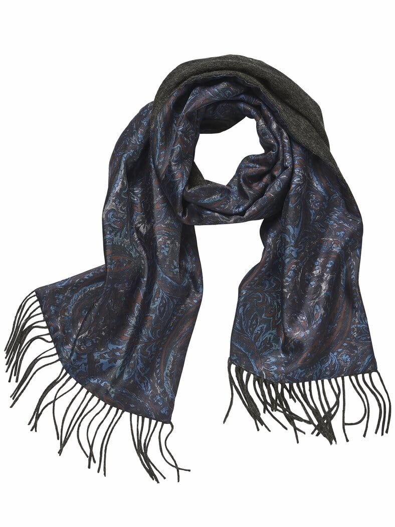 Paisley-Wendeschal stahlblau