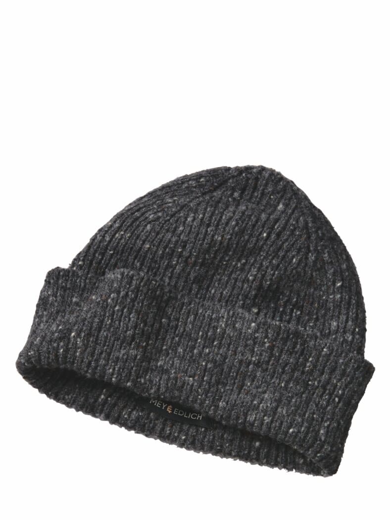 Tweed-Wollmütze grafit