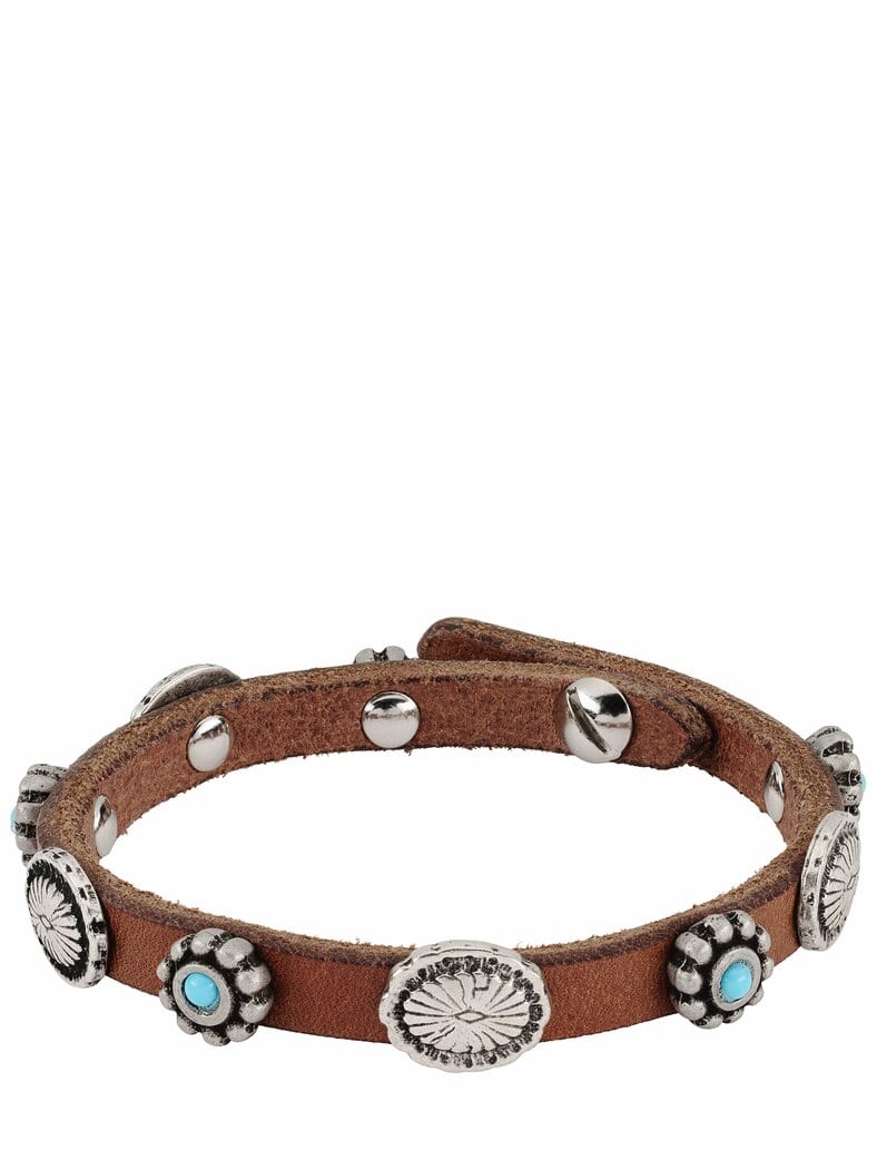 Lederarmband Braccialetto sattelbraun