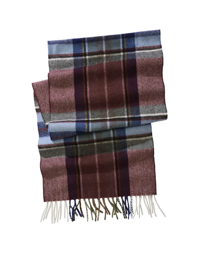 Zeitloser Kaschmir-Schal bordeaux-marine