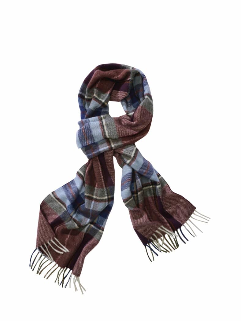 Zeitloser Kaschmir-Schal bordeaux-marine