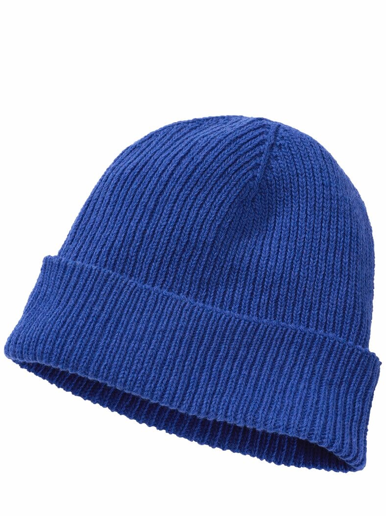 Pur-Ripp-Mütze royalblau