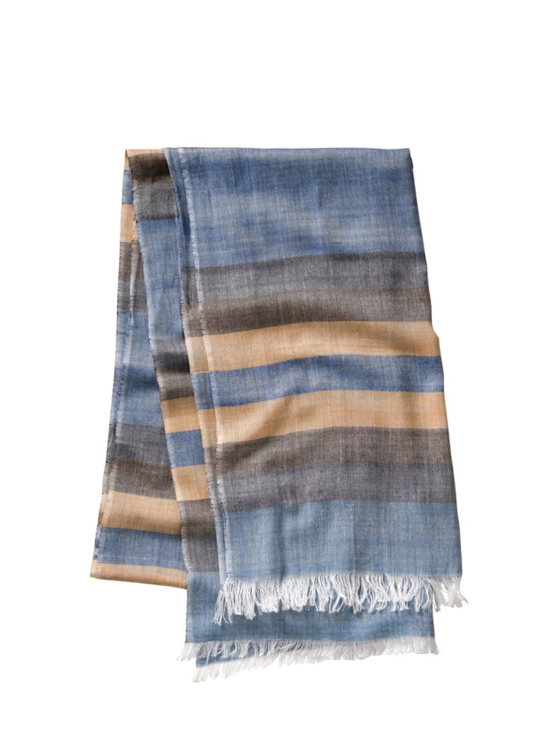 Denimlover-Schal Streifen aqua