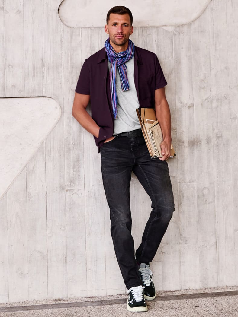 Kaleidoskop-Schal Streifen bunt