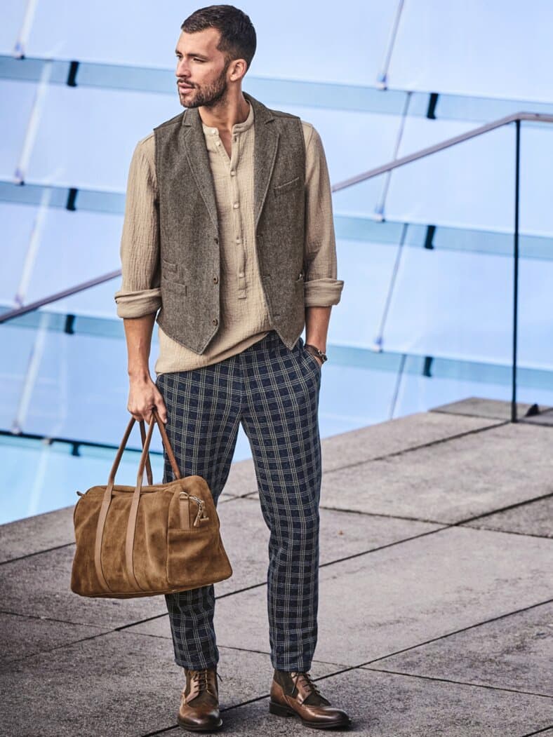 Haken-Wickelarmband lederbraun