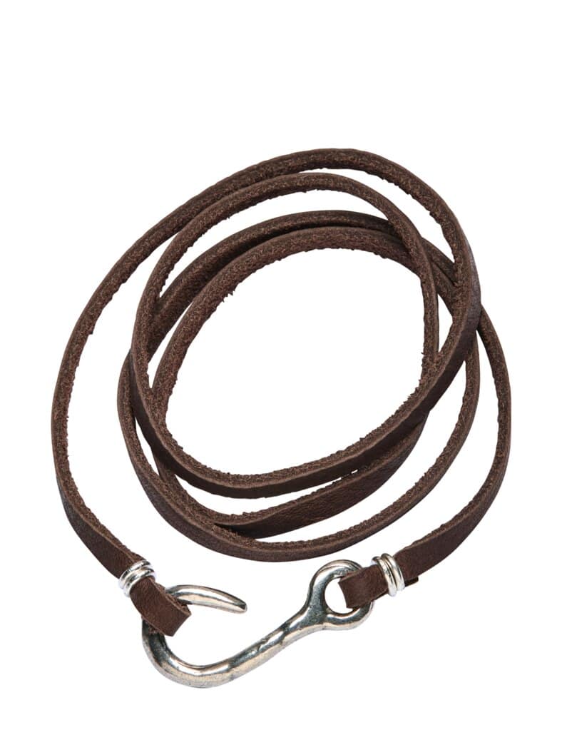 Haken-Wickelarmband lederbraun