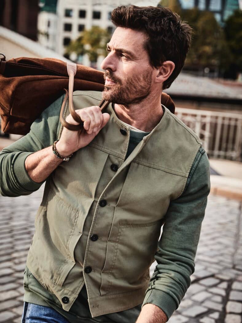 Kraftvolles Wickelarmband braun/grün