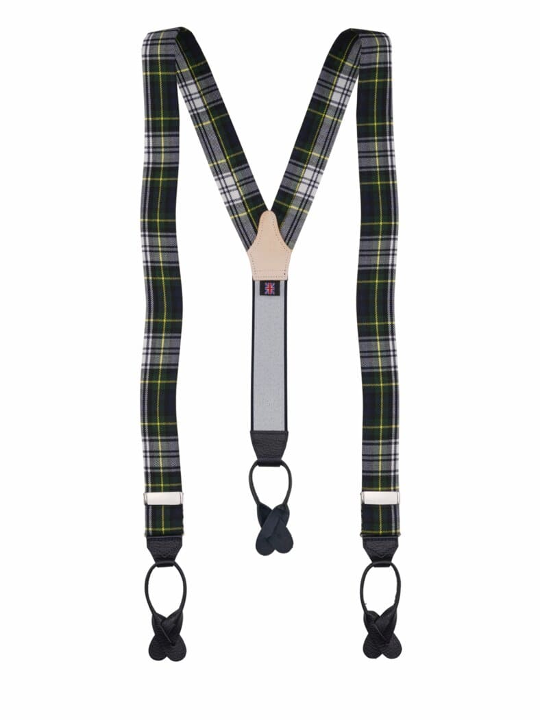 Tartan-Hosenträger grün