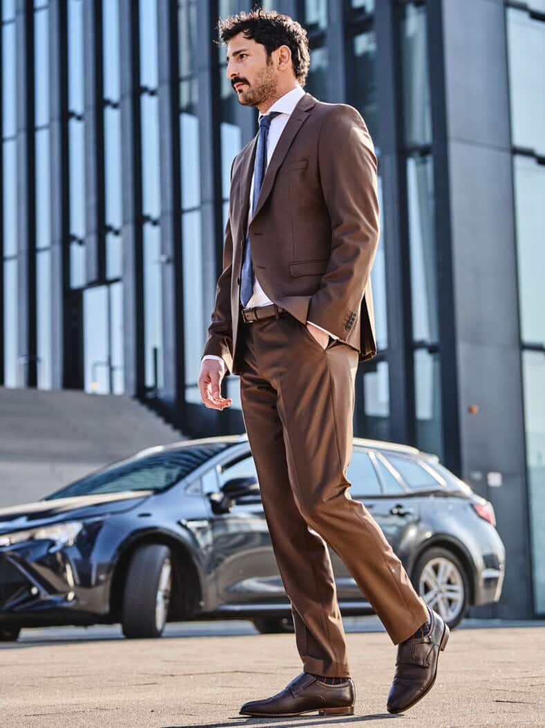 Manufaktur-Businessgürtel dunkelbraun