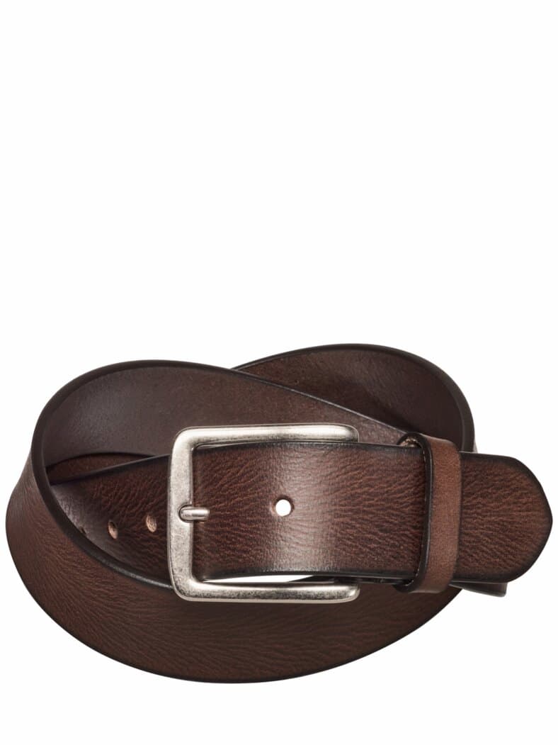 Klarer Ledergürtel erdbraun