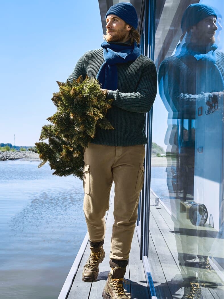 Winterwalking-Mütze stahlblau