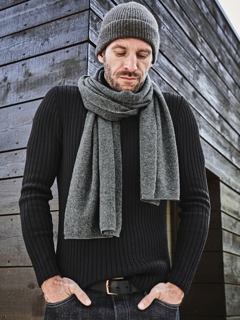 Luxusgut-Mütze grau-melange