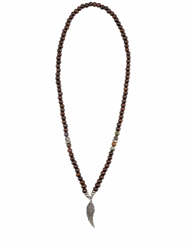 Ikarus-Holzkette sagenhaft silber