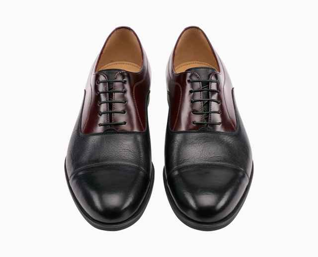 Edle Schuhe zweifarbig.